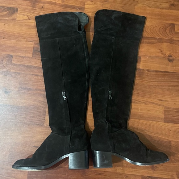 Rag & Bone Ashby Genuine Suede Leather Lined Over the Knee Boot with Block Heel - Picture 2 of 5